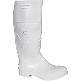 Dunlop White PVC Plain Toe - Rubber Boots for Men & Women - PVC - Work & Concrete Boots - Soft Toe - Waterproof with Tall Shaft - Chemical and Slip Resistant - White - Size 3-13