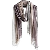 Jeelow Cotton Feel Scarf Everyday Classic Shawl Wrap Soft Lightweight Light Travel Scarves Wraps For Men Women