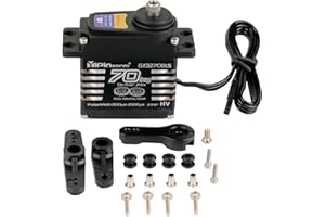 RCMALL Rcmakl 70KG High Torque,GX3270BLS Digital RC Servo, 180/270/360 Degree Metal Gear, IP68 Brushless Motor, Black (270 Degree)
