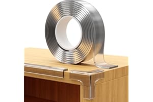 KOMFORTOLOGY Furniture Corner & Edge Safety Bumpers, 16ft Edge Protector & 4 Clear Corner Protector Baby Proofing. Clear Corner Guards for Corner Table Protector for Kids. Cabinet Edge Protector & Corner Bumpers