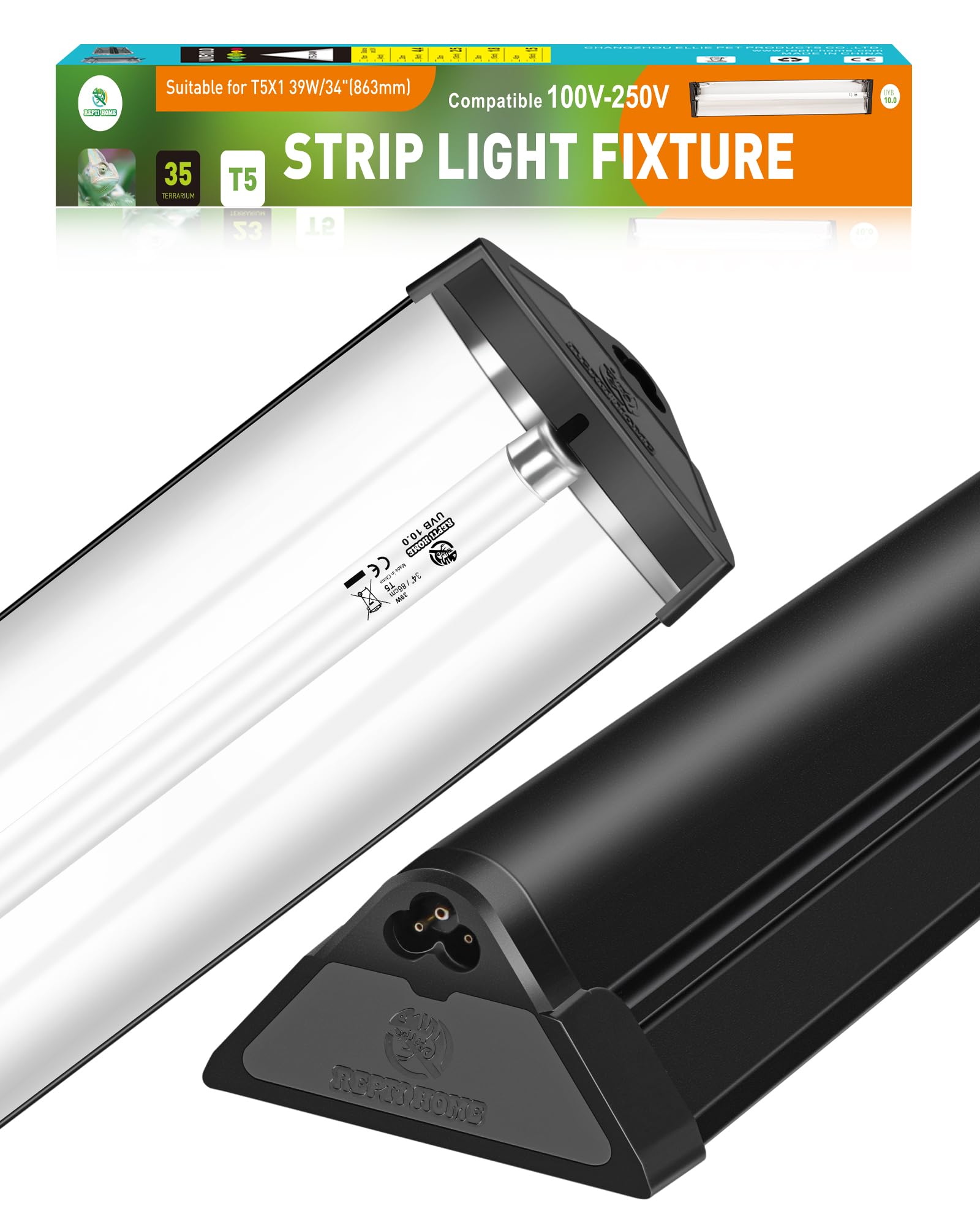 REPTI HOME T5 UVA UVB Reptile Light Combo