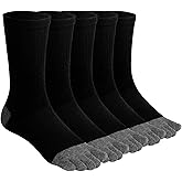 ZAKASA Mens Toe Socks Athletic Running Cushion Five Finger Cotton Crew Socks