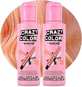 Crazy Color Peachy Coral Semi-Permanent Hair Dye 200ml Vegan Formula