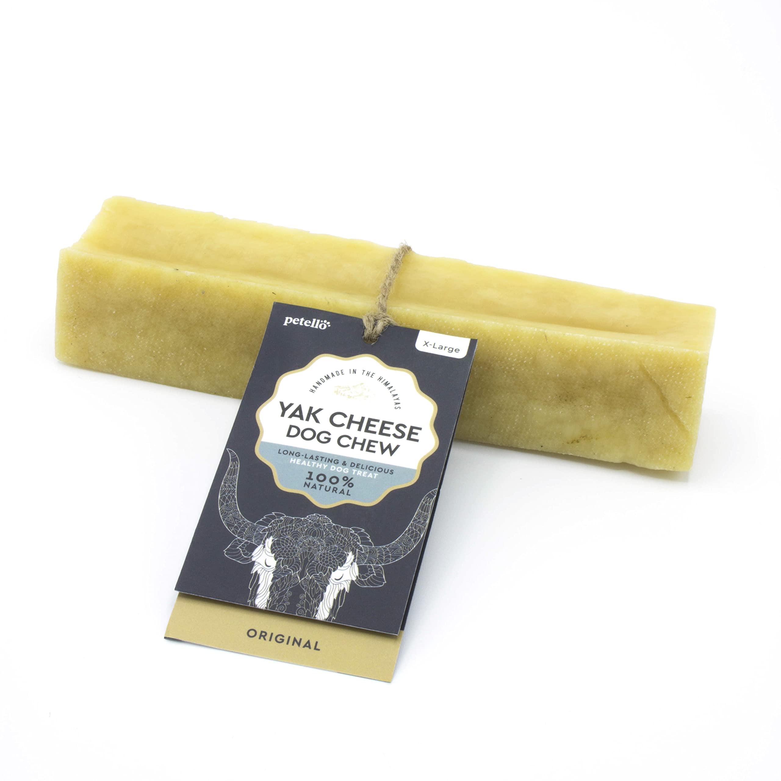 Petello Yak Cheese Himalayan Dog Chew Protein Rich Long Lasting Dog Treat 155g, Natural