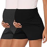 Peauty Over The Belly Maternity Shorts Buttery Soft Maternity Pajamas Pregnancy-Shorts
