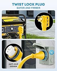Kohree 50 Amp Generator Cord and Pre-drilled Power