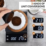 Bemece Digital Coffee Scale with Timer 0.1g-3000g Large LED Display USB-C view 6