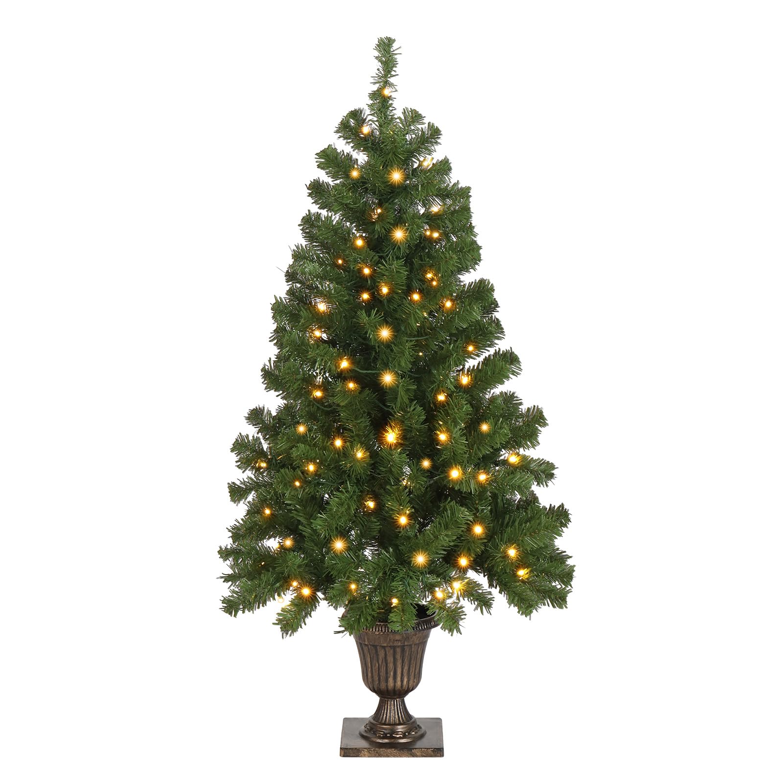 Lights4fun LED Star Window Lights - Set Of 3, 80 Warm White LEDs | Battery Operated With Timer