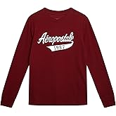 AEROPOSTALE Boys Long Sleeve Shirts - Crew Neck Boys Long Sleeve Waffle Knit Shirt Kids Tops Basic Tee (Sizes: 8-16)