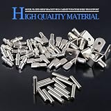 Glarks 120-Pcs Shelf Pins 4 Styles 5mm 6mm Nickel Plated Silver view 3