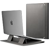Spigen Valentinus S Protective Laptop Sleeve, 14-Inch, Built-in Stand | For MacBook Neo/Pro/Air M1-M5 (2018-2026) - City Gray