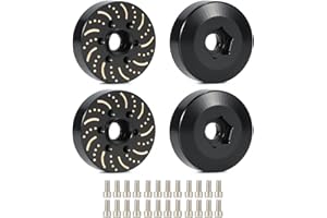 AMK 340g 1/10 RC Crawler Brass Weight 12mm Extended Wheel Hubs 12mm Hex Adapters 2.2 1.9 Beadlock Wheel Rims Universal for Axial SCX10 Capra TRX6 VS4-10 Gen8 Element Enduro TRX4 Upgrades(12mm)