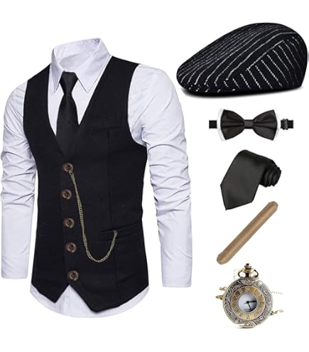 Funmo Années 1920 Hommes Déguisements Accessoires, Great Gatsby