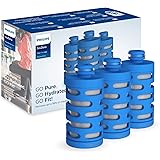 Philips Water GoZero Fitness Filters, Replacement Filter Cartridge, Activated Carbon Fiber Filter, for GoZero Active Bottle,