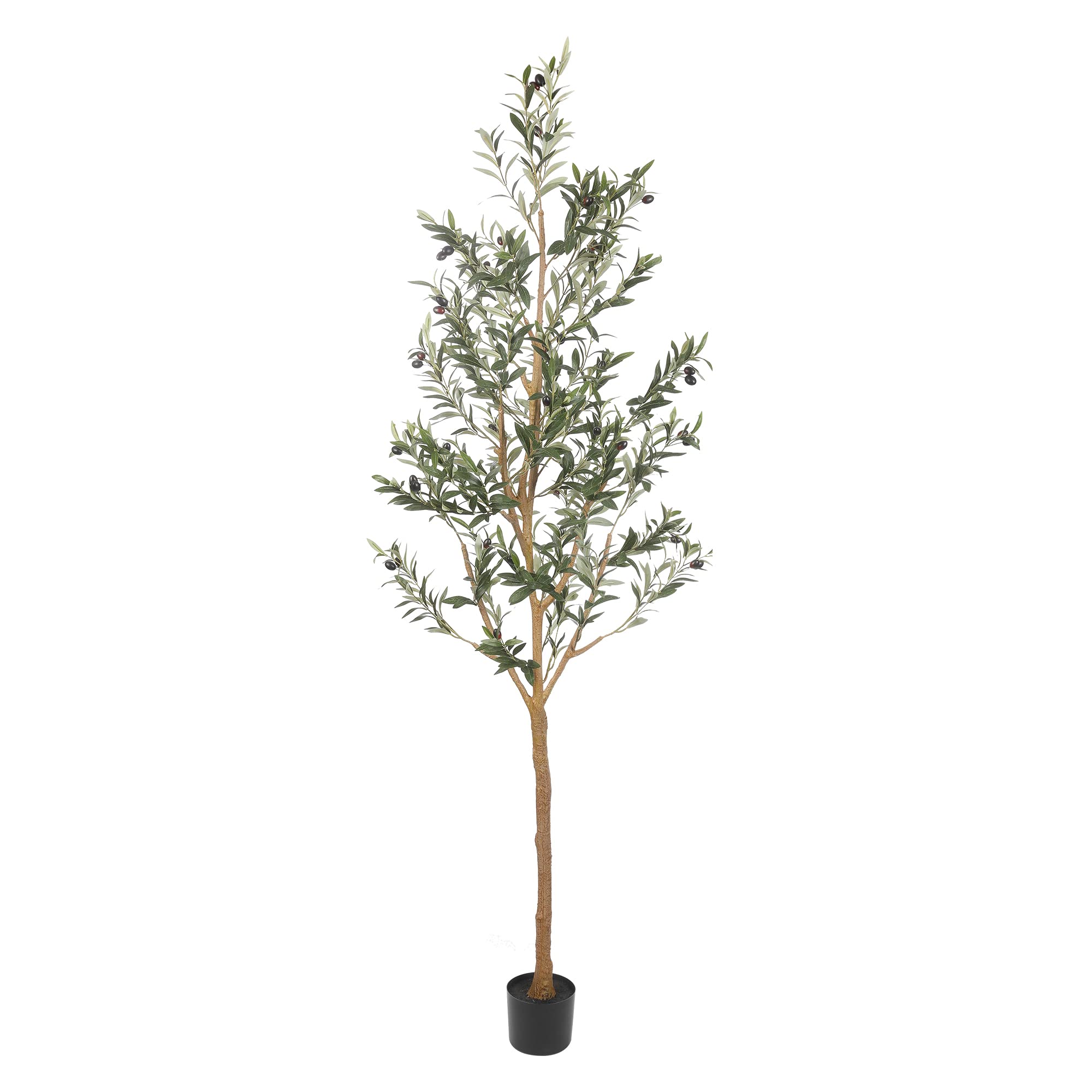 Photo 1 of **MINOR DAMAGE - USED**
Realead 7ft Olive Trees Artificial Indoor, Tall Faux Olive Tree Plant for Modern Home Office Decor, Fake Potted Olive Silk Tree with Branches and Fruits