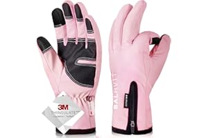 Balhvit -10℉ Waterproof Winter Gloves for Men & Women, 5-Layer Ski & Snow Gloves for Cold Weather, Breathable Warm Gloves with Touch Screen Fingers