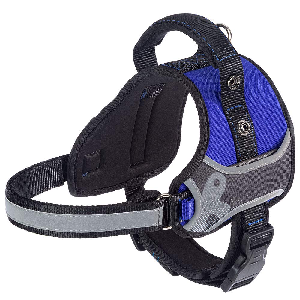 Ferplast Dog Harness Hercules Medium, Adjustable, Padded, Resistant, Scratchproof, Visible In The Dark, With Handle