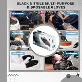 The Real Touch Black Nitrile Extra Strong X-Large Disposable Gloves (Box of 100) view 8