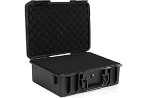 TORIBIO 16 inch Waterproof Hard Carrying Case,Shockproof Storage Box with Customizable Foam,Portable Protective Tool Box for Microphone,Recorder,Electronics,Tools,Cameras,Equipment and More