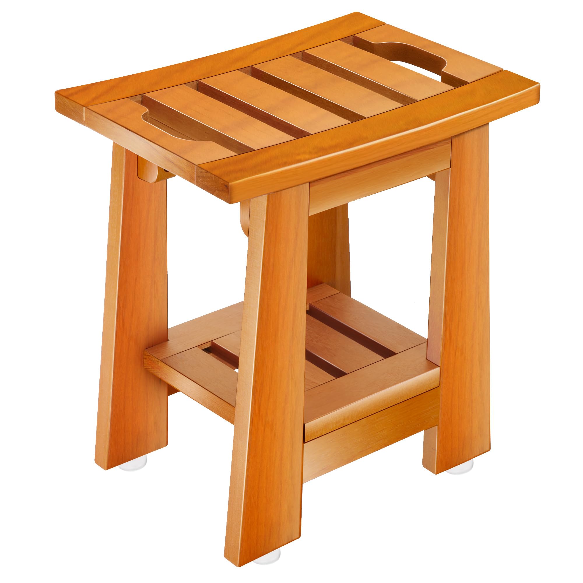 Photo 1 of 14 Inchs Shower Bench with Handle, Spa Shower Stool 400 lbs Capacity, Inside Shower Storage