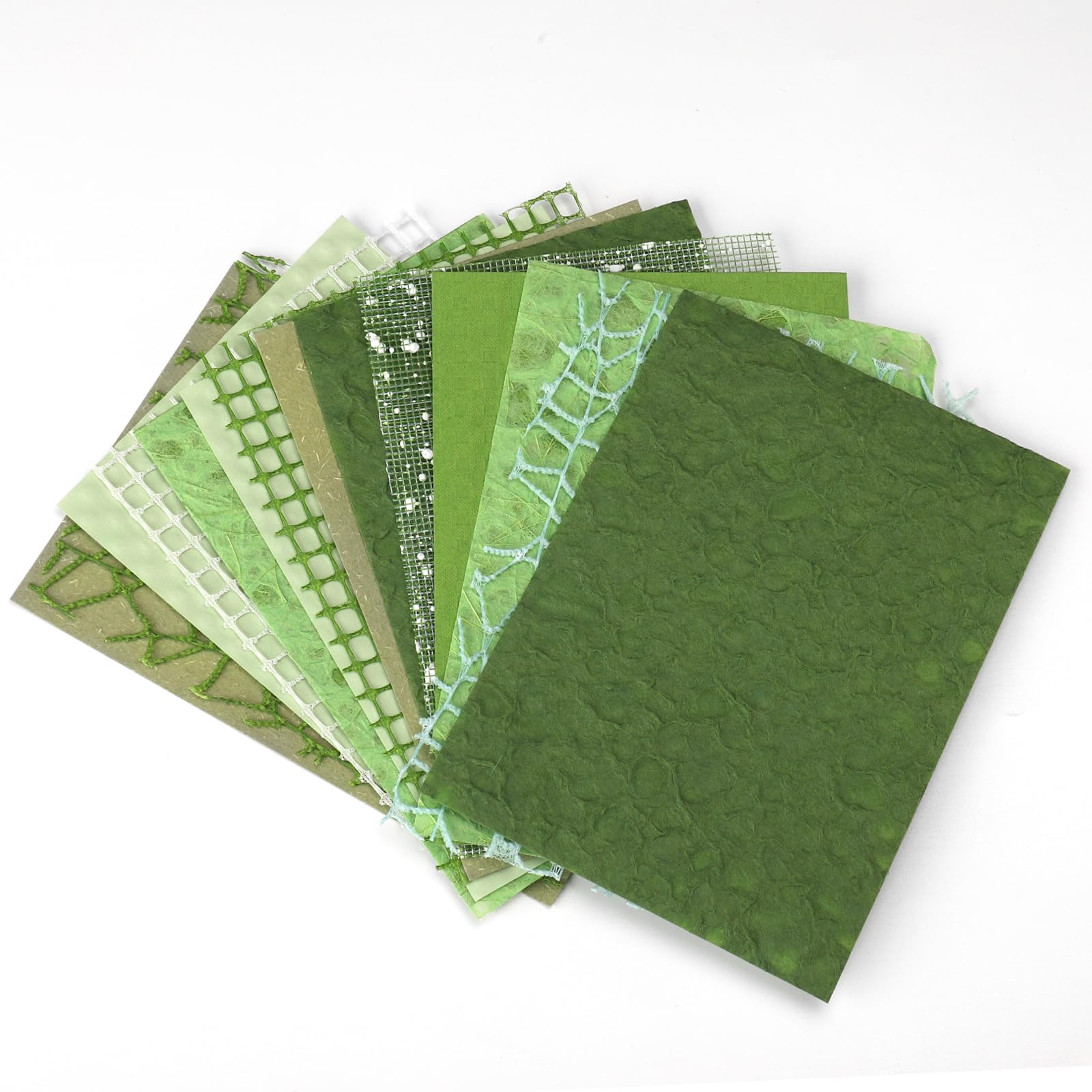 10 Sheets Craft Paper Pattern Scrapbook Craft Paper Scrapbook Paper Set - Scrapbook Craft Paper Decorative for DIY, Album Design & Manual Decoration in Purple (Green)