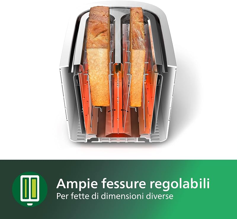 Daily Collection Tostapane 2 Fette, 8 Impostazioni, 830W, Bianco