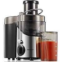 Juicer Machines, Juicers Extractor Easy to Clean, HOUSNAT Centrifugal Extractor Juicer 3 Speeds with Big Mouth 3" Feed Chute,