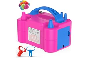 Motorenbau Electric Balloon Pump, Portable Electric Balloon Blower Machine Balloon Air Pump, Dual Nozzle 110V 600W Balloon Inflator for Party Decoration Christmas Birthday