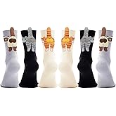 3Pcs Cat Ball Socks ，Fun 3D Plush Animal Ankle ， Soft Non-Slip Everyday Fashion Socks