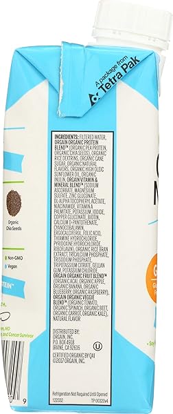 ORGAIN SWEET VANILLA BEAN, VEGAN 11 FL OZ (PACK OF 12)