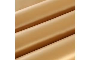 Wooqu PU leather Book Cloth, Polyurethane Coated and Non-woven Base, Leather-like Look, Soft, 17x29”, for Book Binding, Waltz Grain, Gold