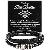 Xukaenus Brother Bracelet From Sister With Message Card And Gift Box, To My Brother Love You Forever Bracelets, Brothers Bracelets For Men, Meaningful Gifts For Him Birthday Christmas