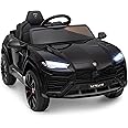 ENYOPRO 12V Licensed Lamborghini Urus Ride On Car, Electric Car Power Wheel SUV Toy w/Parent Remote Control, Music Player, FM Radio, LED Headlights, Soft Start, 2.5MPH Max Speed for Kids (Black)