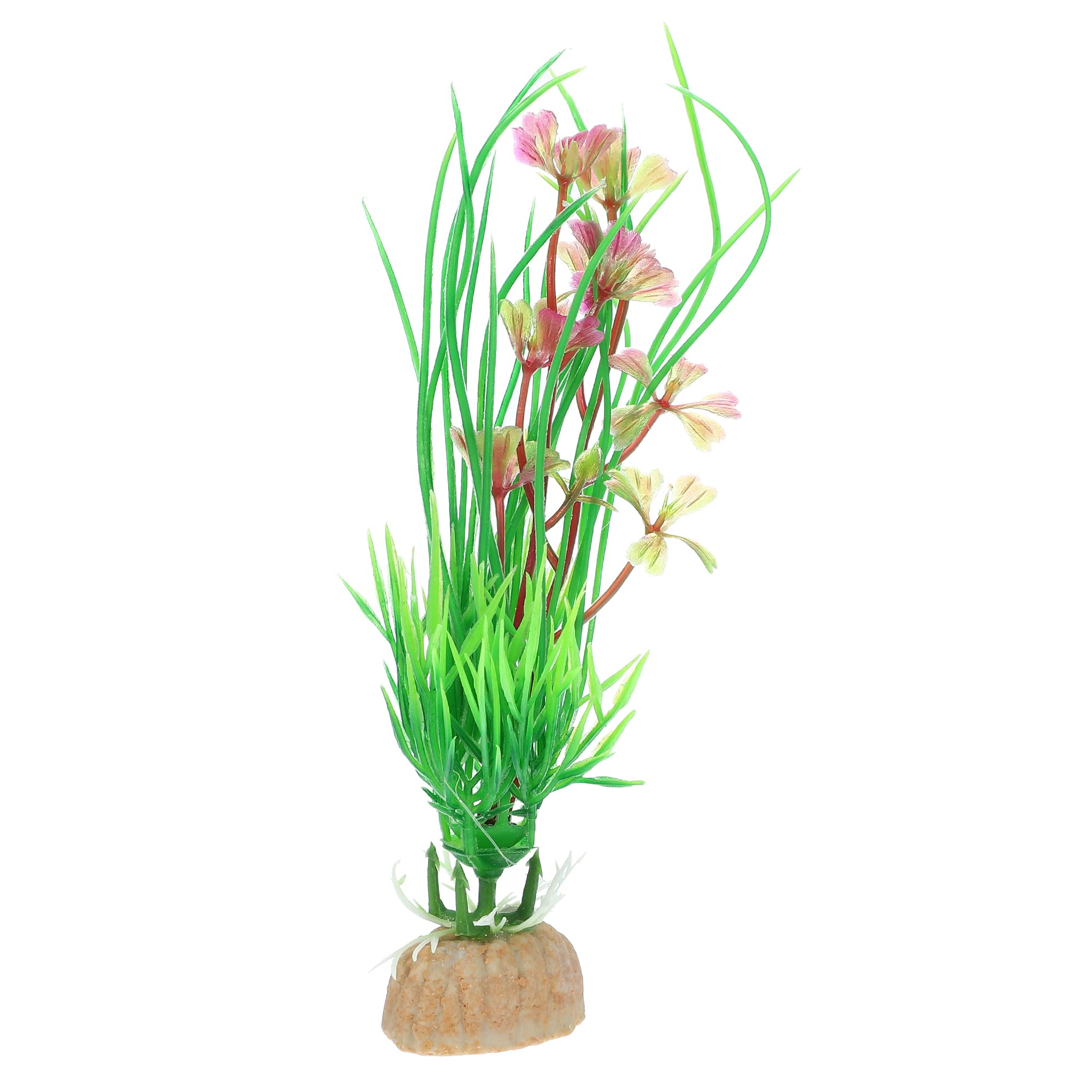 VOCOSTE 1pcs Fish Tank Aquarium Decorations Plants, Wine Red 5.12"