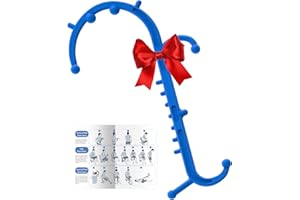 Cubetoou Back and Neck Massager for Pain Relief Deep Tissue, Upgraded Full Body Trigger Point Cane Massage Tools, Massage Stick Pressure Point Hook, Muscle Knot Remover Tool (Blue)
