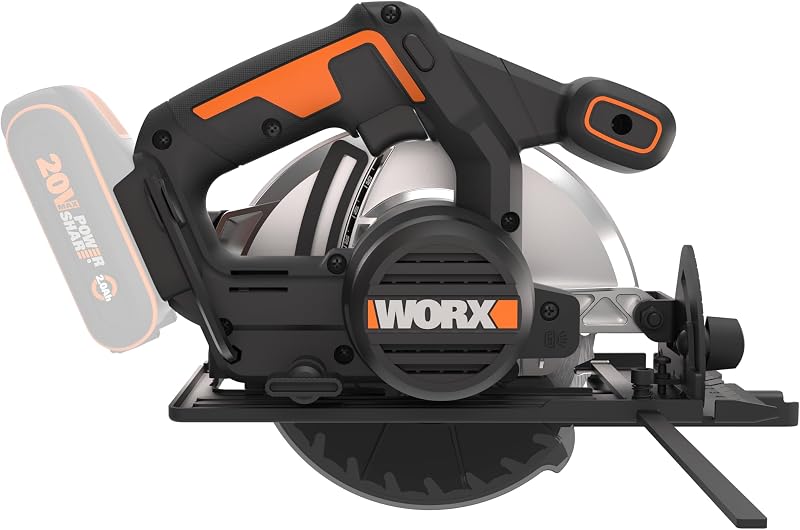 | Sierra circular a batería WX526.9 | 20V | Disco 165 mm | ángulo de inclinación de 0-50° | ajuste sin herramientas | corte máximo de 55 mm (90°) | diseño compacto | Sin batería ni cargador