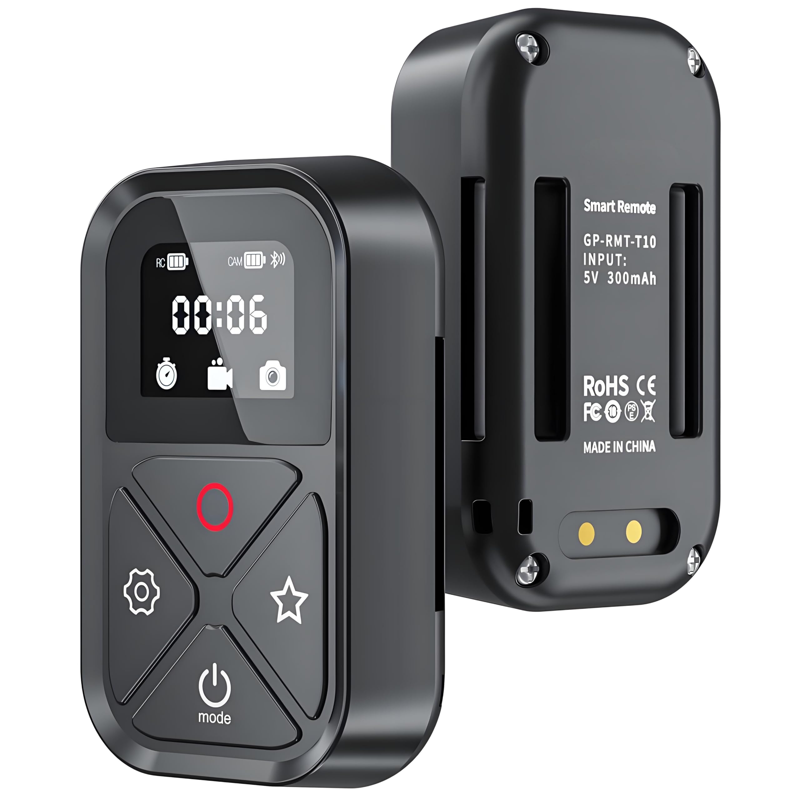 Sarini Wireless Remote Control for GoPro Hero 11/10/9/8/MAX with LED Display Menu Display Bluetooth Remote Control Simultaneous Control of Five Cameras