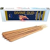 Aroma Valley Divine Oud (Agarwood) Incense Sticks - Artisan Luxury Masala Incense - Agarwood with hint of Frankincense and Myrrh - Handcrafted - Divine Scent for Home, Meditation & Aromatherapy
