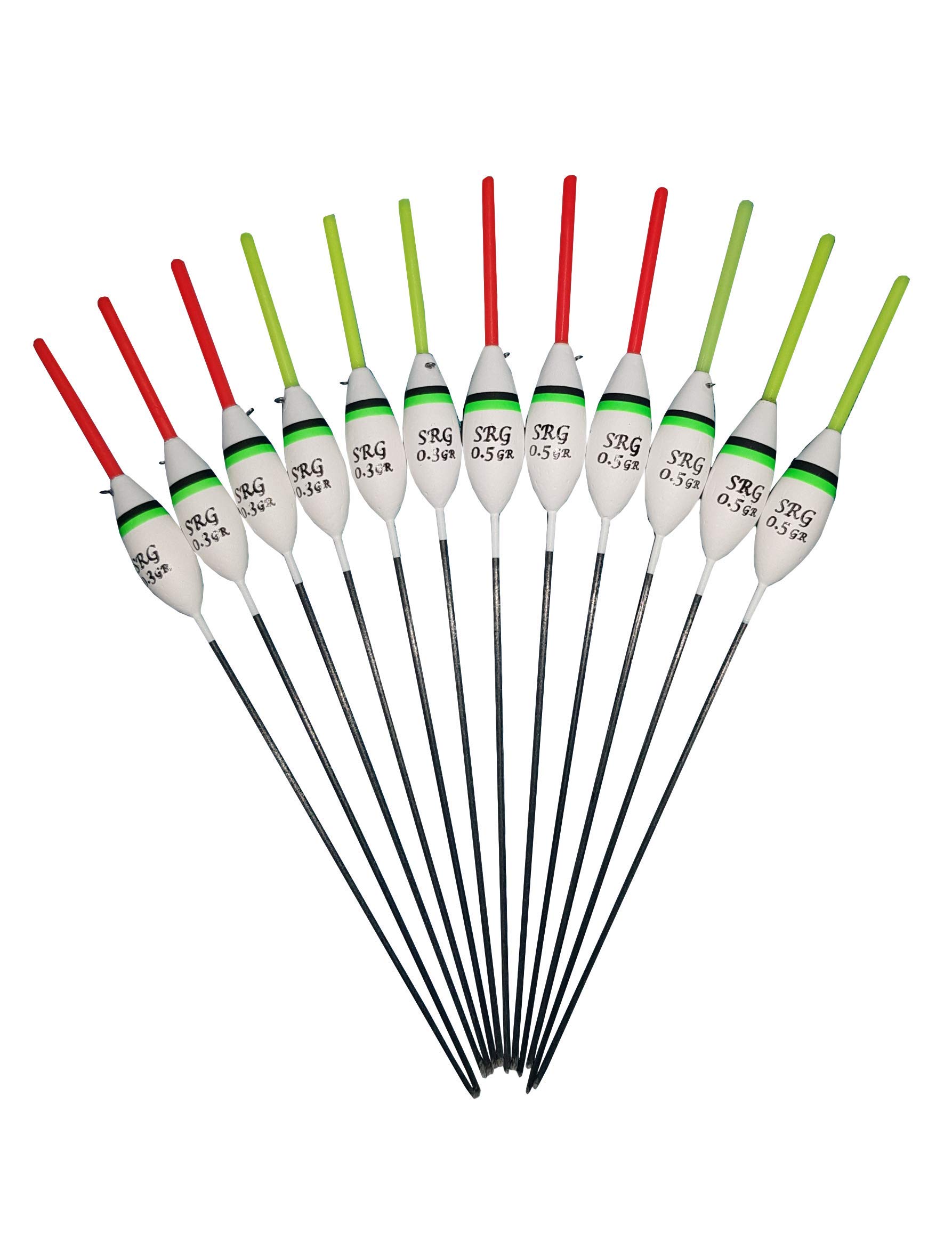 12 x Assorted Pole Floats (Pack 3)