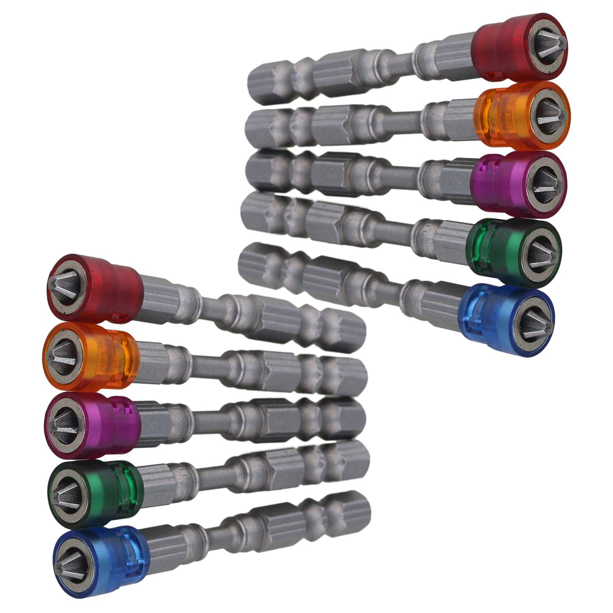 CNBTR 1/4inch Magnetic Screwdriver Bits Plasterboard Screw Bits Hex Shanks Pack of 10