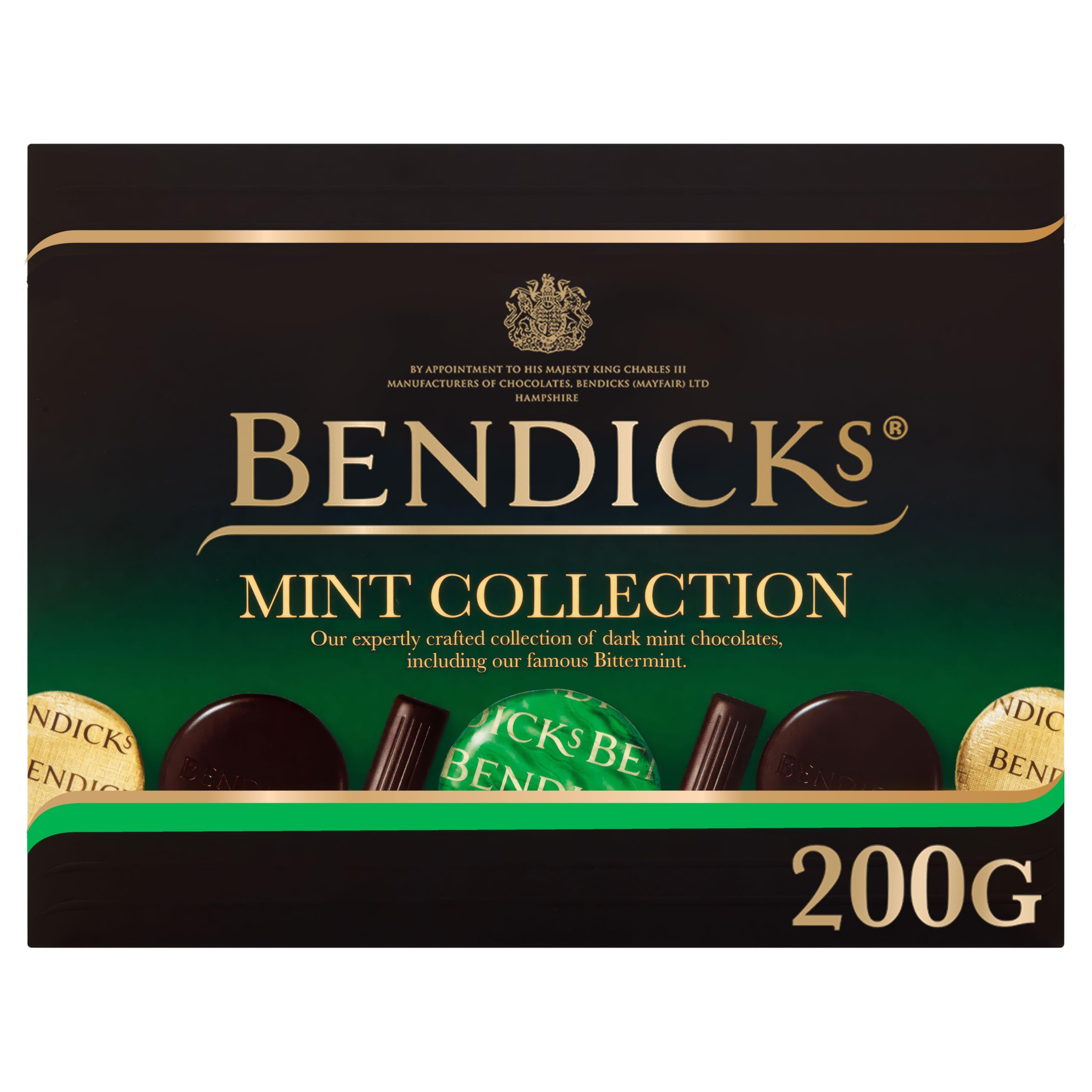 Bendicks Dark Chocolate Mint Collection - Bittermints, Chocolate Mint Crisps & Fondants, Assorted Minty Treats, 200 g (Pack of 1)