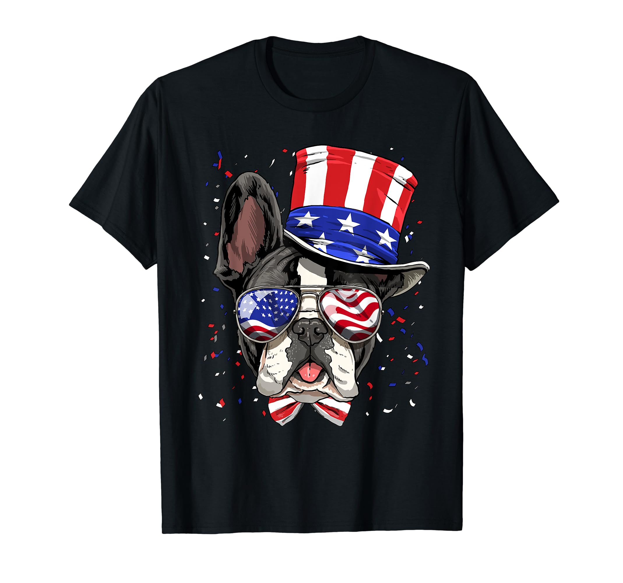 French Bulldog 4th of July American Dog USA Flag T-Shirt