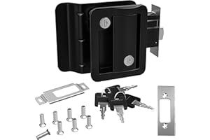 LEISURE LOCKS RV Travel Trailer Entry Door Lock Polar Black Paddle Deadbolt