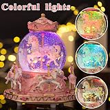 LOVE FOR YOU Color Lights Unicorn Music Box Carousal Ballet Horse Gift view 4