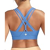 RUNNING GIRL Sports Bra for Women High Support, Criss-Cross Back Padded Strappy Sports Bras Yoga Bra with Removable Cups