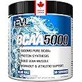 Evlution Nutrition BCAA5000 Powder - EVL BCAA Powder to Support Muscle Protein Synthesis & Building Lean Muscle - 5G BCAAs fo