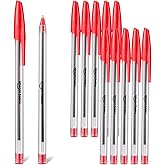 �鶹�� Basics Ballpoint Pens, 1.0mm, Red, 12 Pack