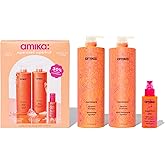 amika supersized superfruit nourish + style set | for fine-to-thick hair types 1-3c seeking softer and more conditioned hair, liter set for soft hair