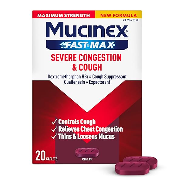 MUCINEX FAST-MAX SEVERE CONGESTION & COUGH MEDICINE FOR...