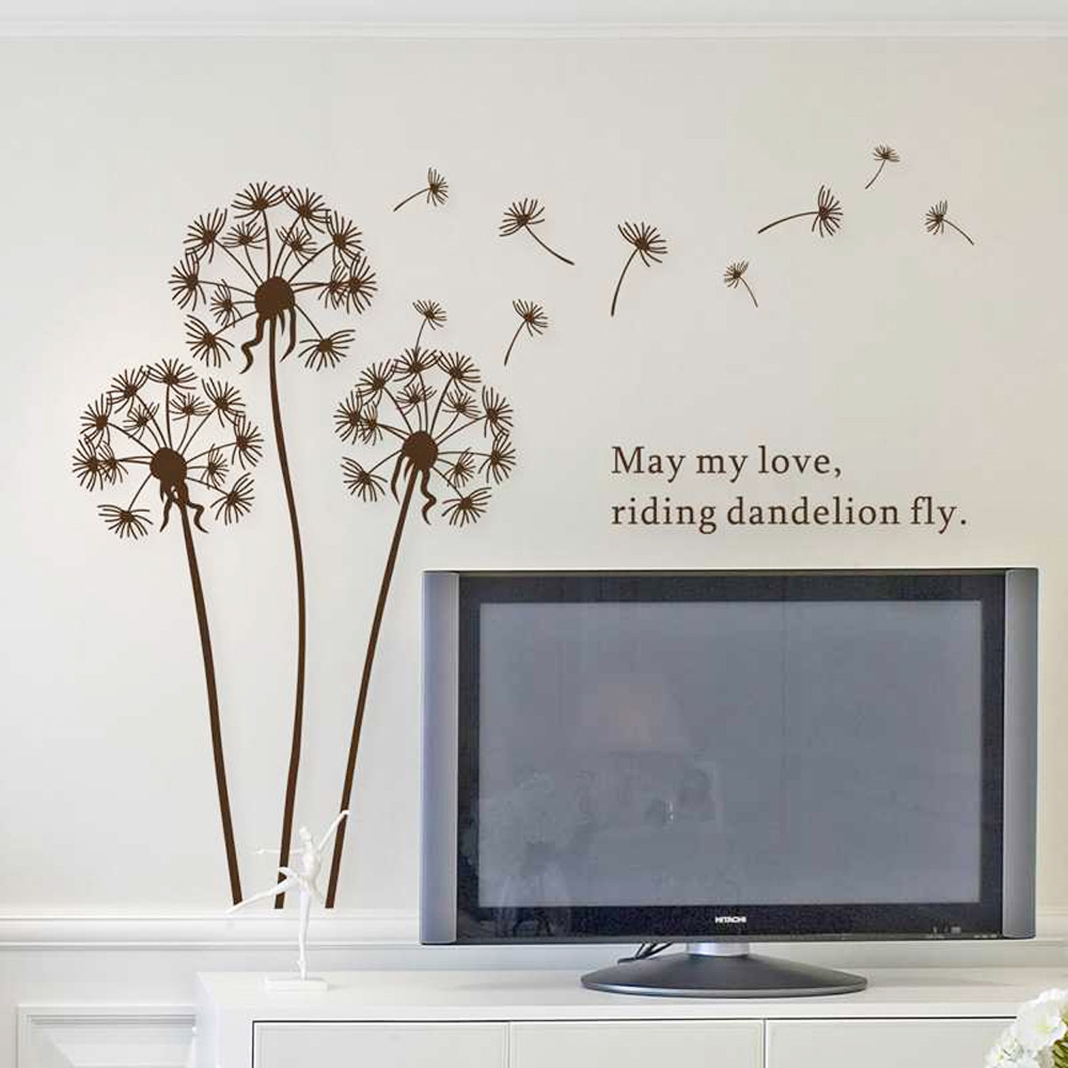 WALPLUS Dandelion Wall Stickers - Removable Vinyl Art Decals for Kids Room, Nursery, Bedroom Decor